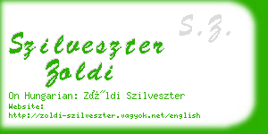 szilveszter zoldi business card